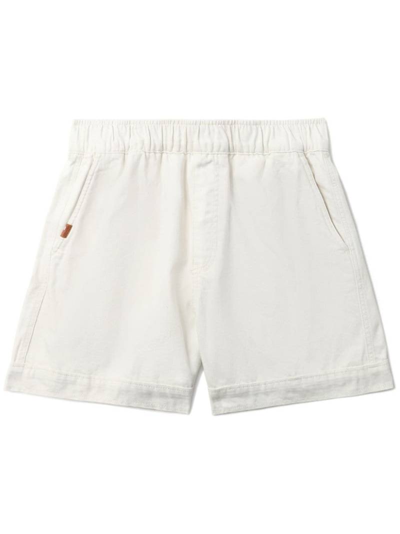 CHOCOOLATE logo-patch cotton shorts - White von CHOCOOLATE