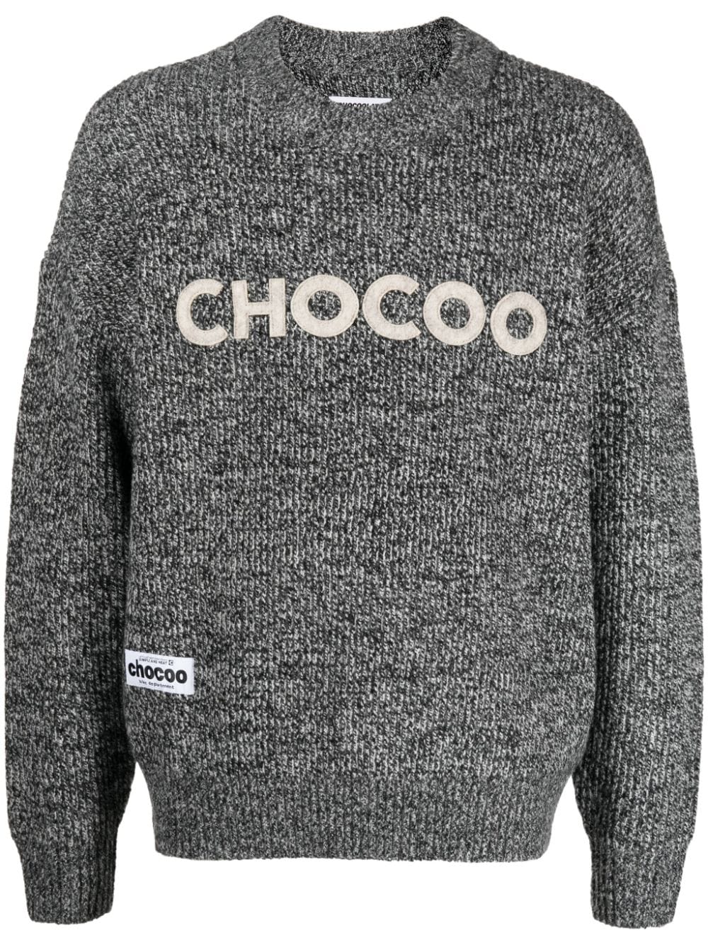 CHOCOOLATE logo-patch crew-neck jumper - Multicolour von CHOCOOLATE