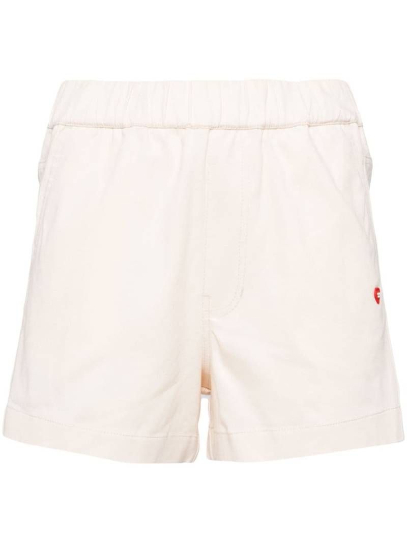 CHOCOOLATE logo patch high-rise shorts - Neutrals von CHOCOOLATE