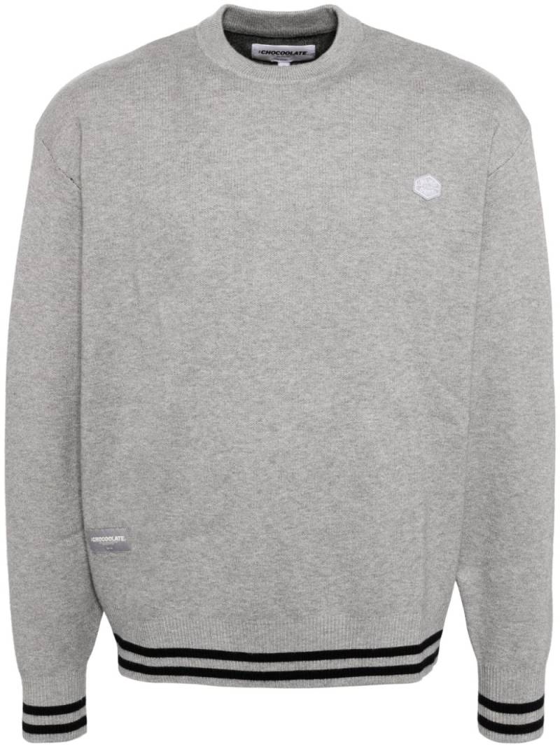 CHOCOOLATE logo-patch jumper - Grey von CHOCOOLATE