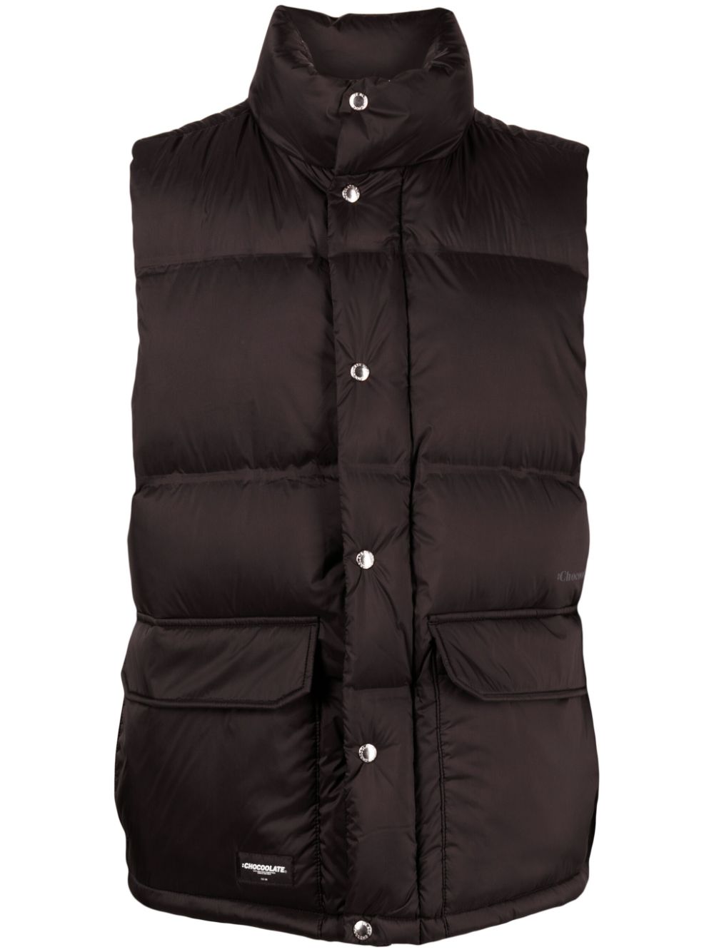 CHOCOOLATE logo-patch padded gilet - Black von CHOCOOLATE