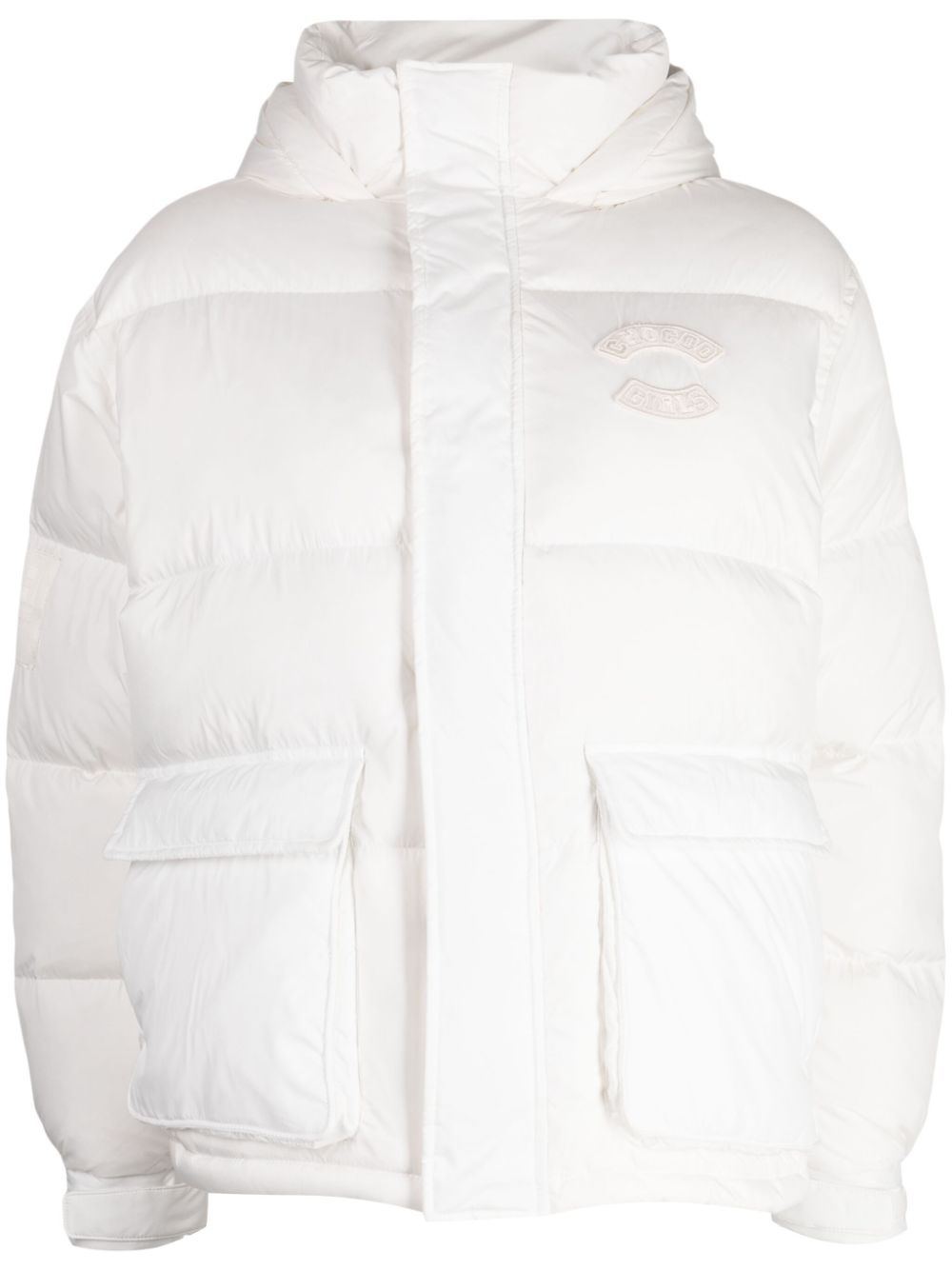 CHOCOOLATE logo-patch padded jacket - White von CHOCOOLATE