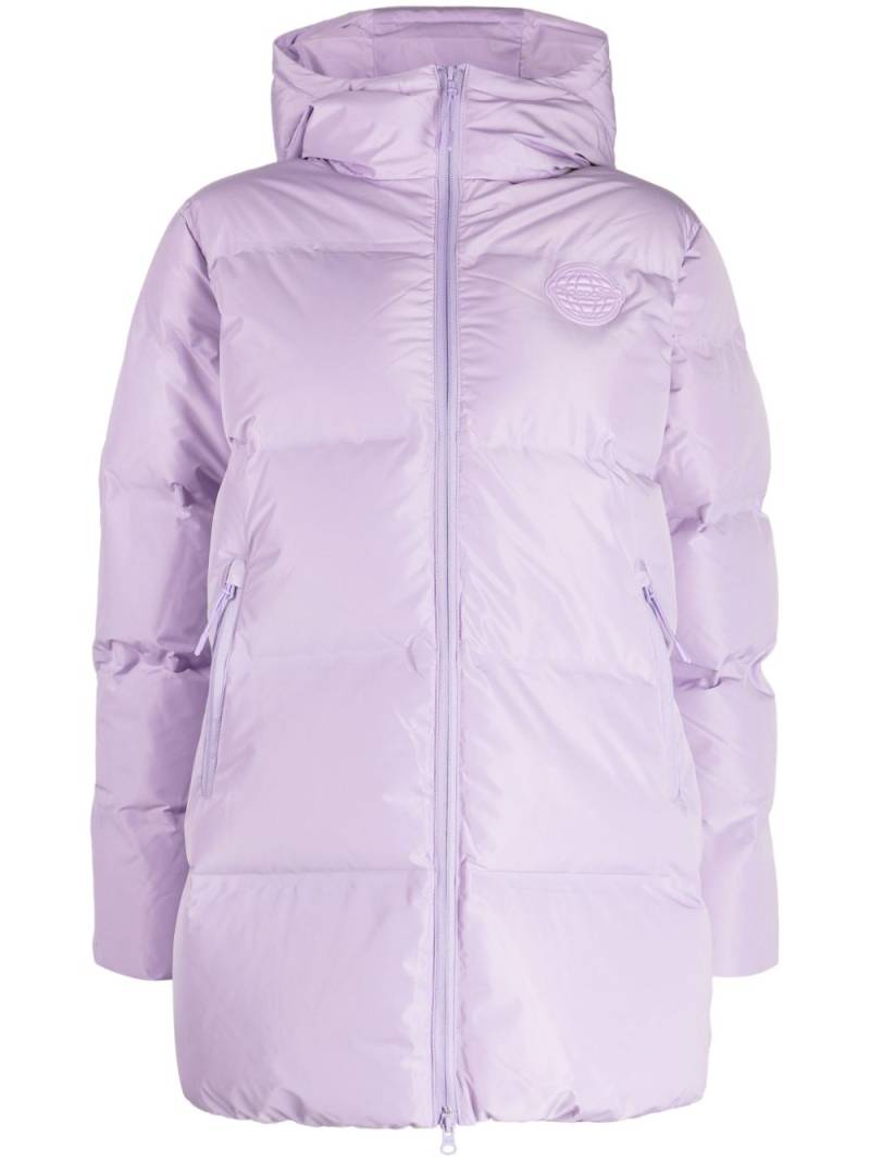 CHOCOOLATE logo-patch quilted padded jacket - Purple von CHOCOOLATE