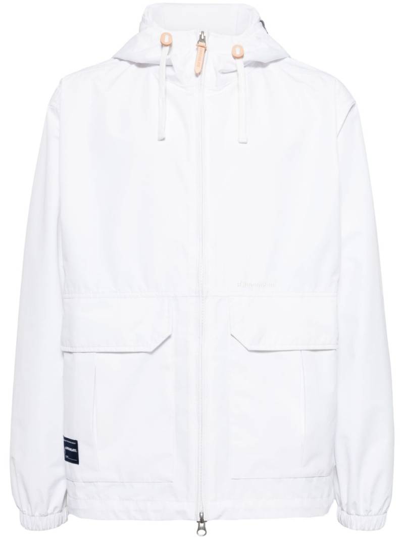 CHOCOOLATE logo-patch zip-up hooded jacket - White von CHOCOOLATE