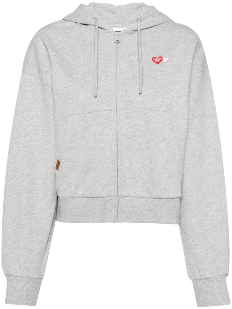 CHOCOOLATE logo-patched hooded jacket - Grey von CHOCOOLATE