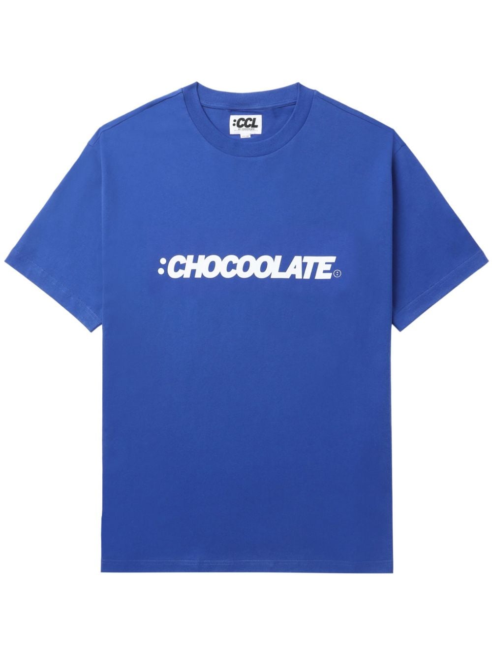 CHOCOOLATE logo-print cotton T-shirt - Blue von CHOCOOLATE