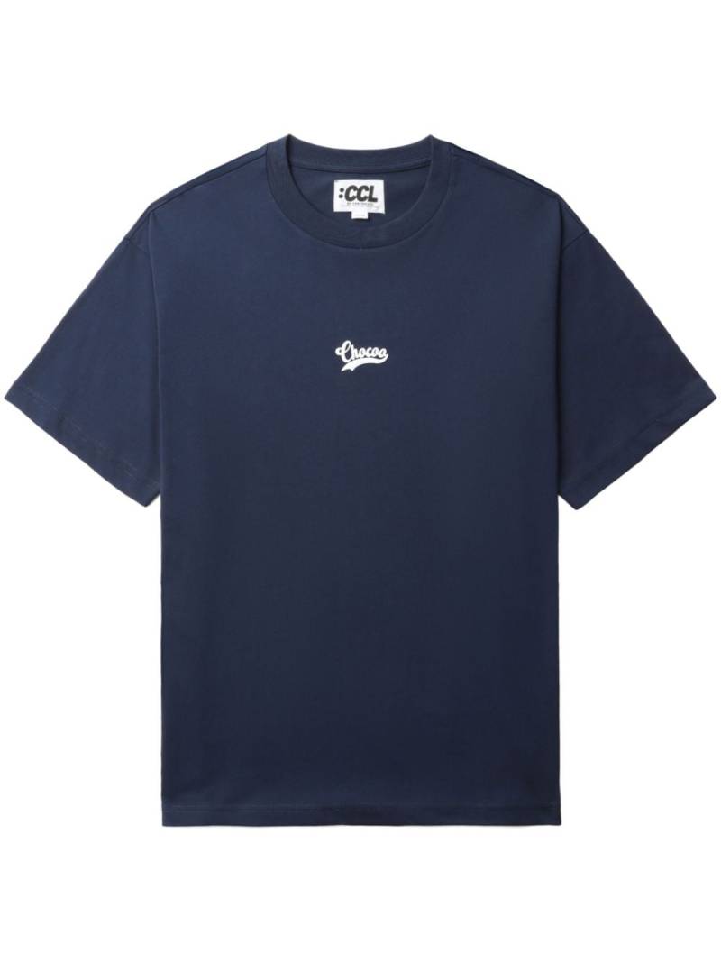 CHOCOOLATE logo-print cotton T-shirt - Blue von CHOCOOLATE