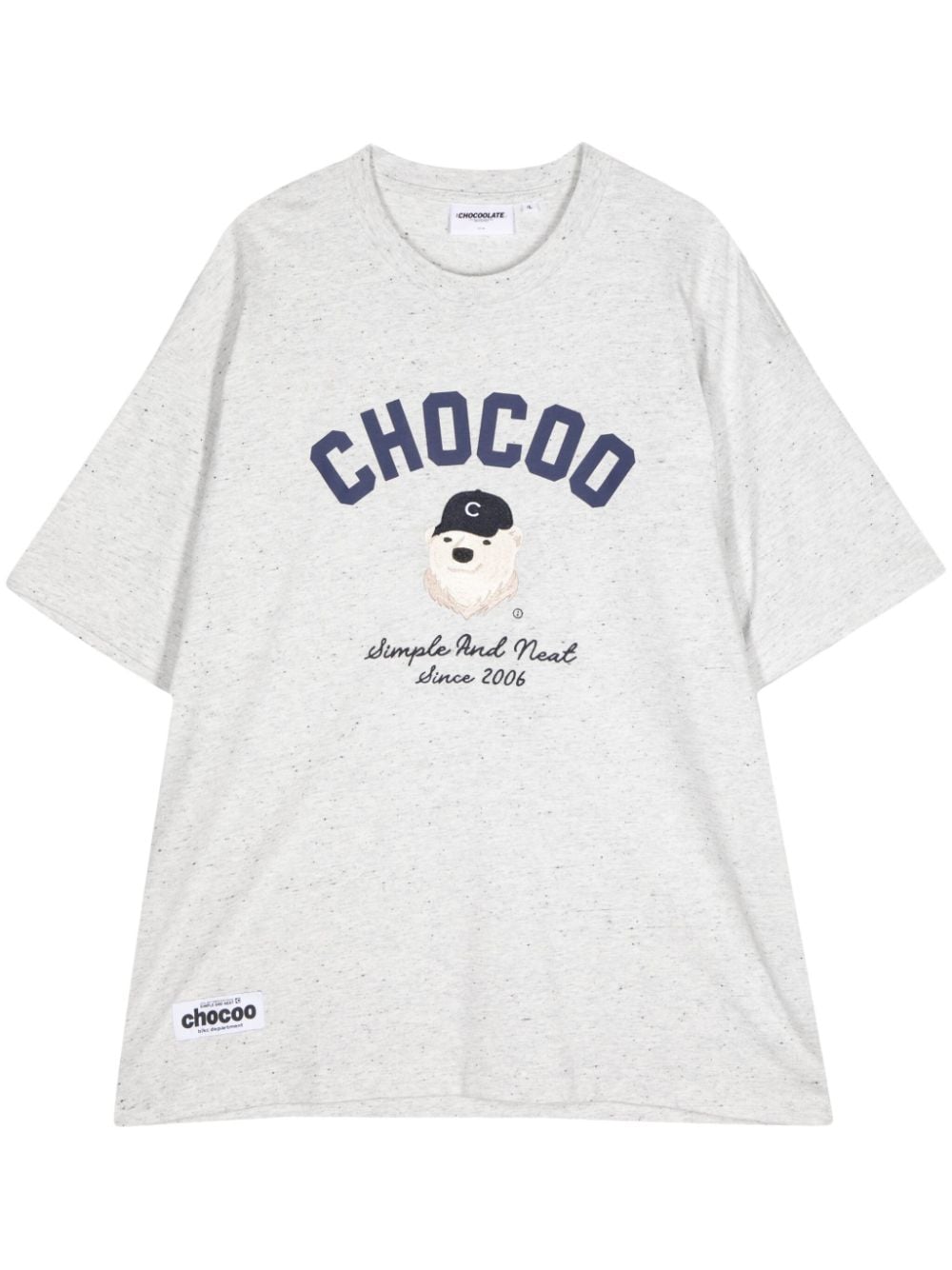 CHOCOOLATE logo-print cotton T-shirt - Grey von CHOCOOLATE