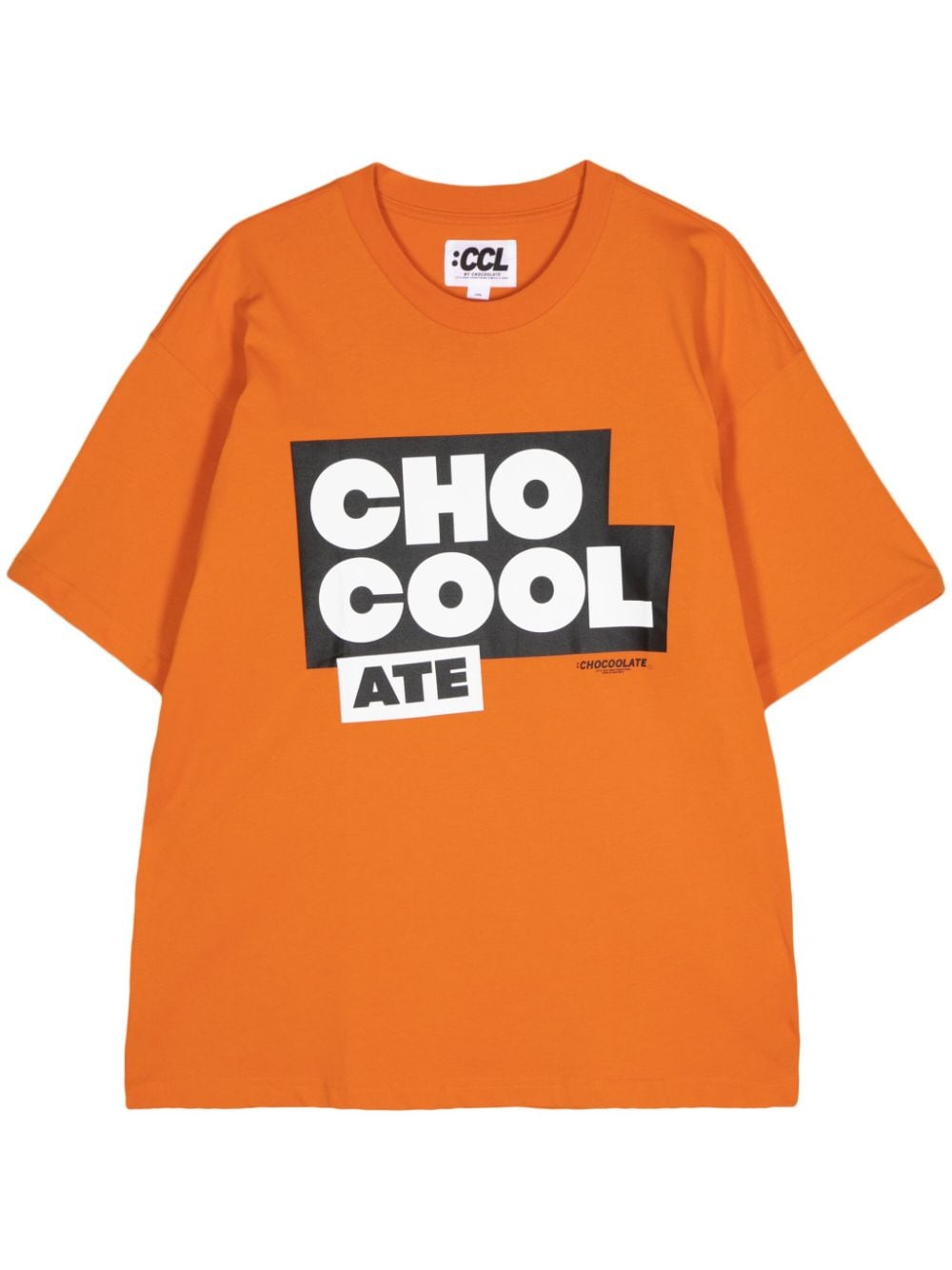 CHOCOOLATE logo-print cotton T-shirt - Orange von CHOCOOLATE