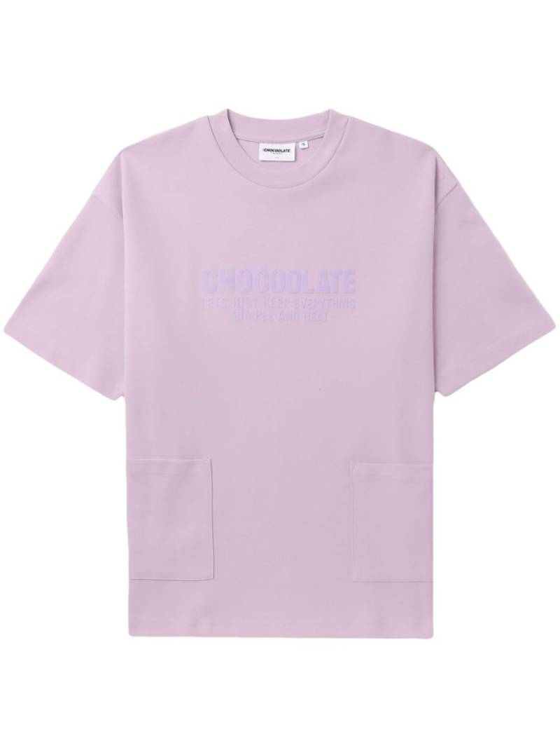 CHOCOOLATE logo-print cotton T-shirt - Purple von CHOCOOLATE