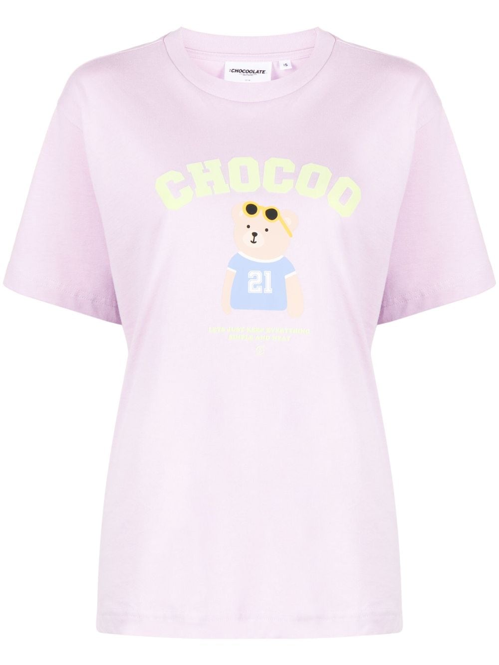 CHOCOOLATE logo-print cotton T-shirt - Purple von CHOCOOLATE