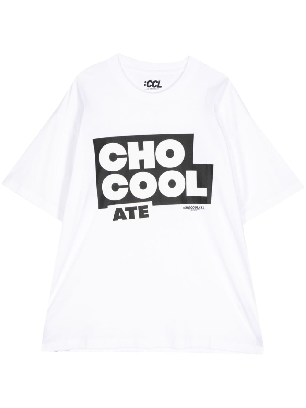 CHOCOOLATE logo-print cotton T-shirt - White von CHOCOOLATE