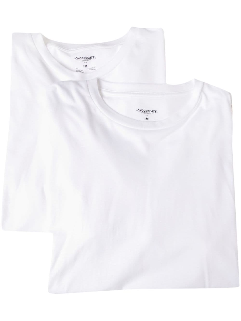 CHOCOOLATE logo-print cotton T-shirts (pack of two) - White von CHOCOOLATE