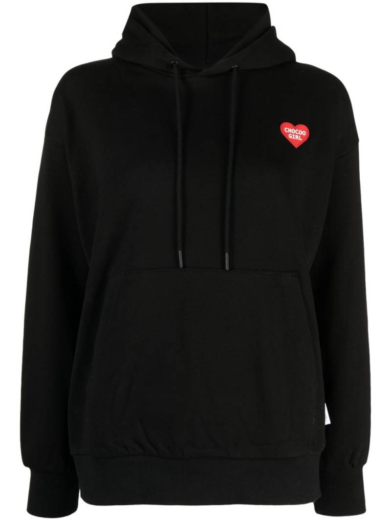 CHOCOOLATE logo-print cotton hoodie - Black von CHOCOOLATE