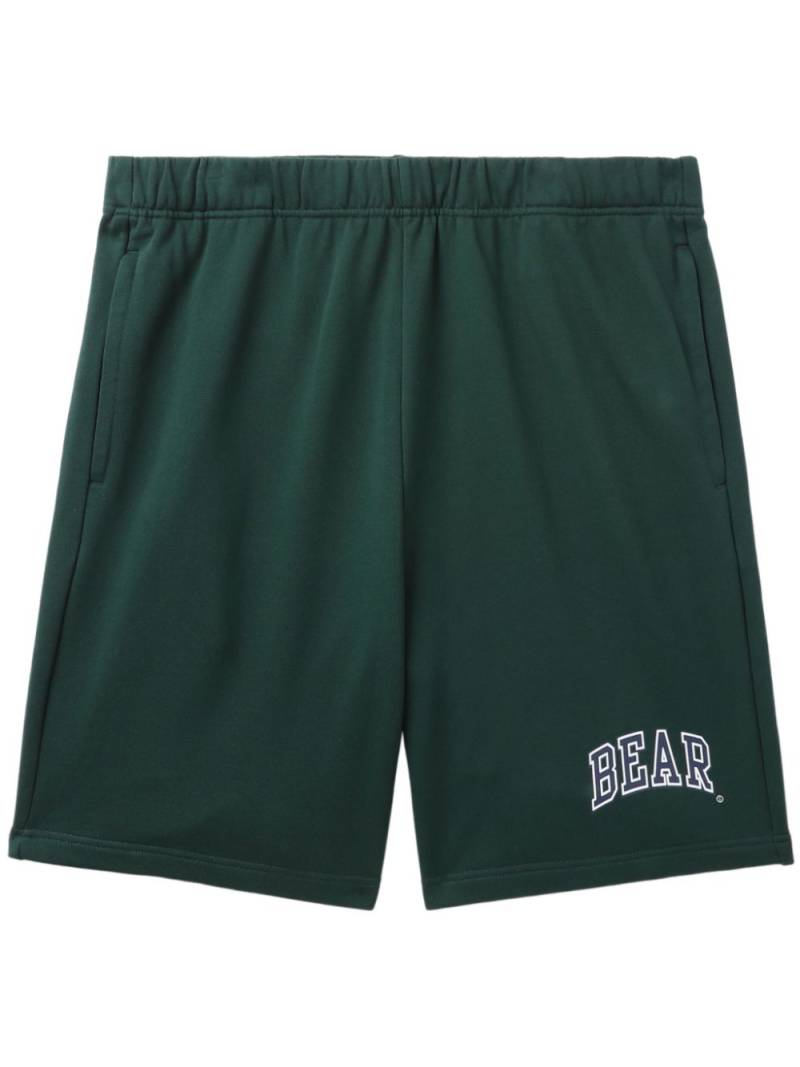 CHOCOOLATE logo print cotton shorts - Green von CHOCOOLATE