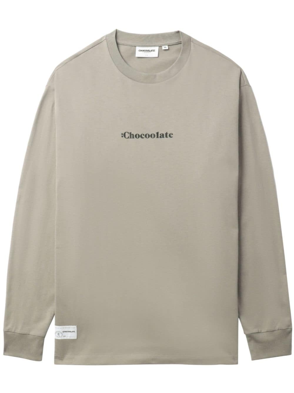 CHOCOOLATE logo-print cotton sweatshirt - Neutrals von CHOCOOLATE