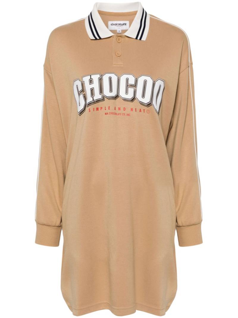 CHOCOOLATE logo-print sweatshirt dress - Brown von CHOCOOLATE