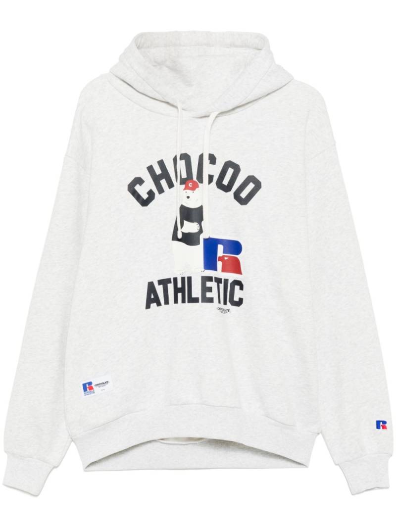 CHOCOOLATE logo-printed hoodie - Grey von CHOCOOLATE