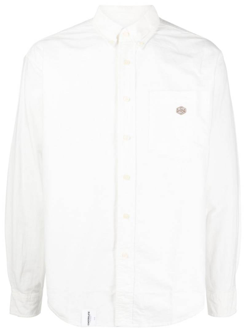 CHOCOOLATE long-sleeve cotton shirt - White von CHOCOOLATE