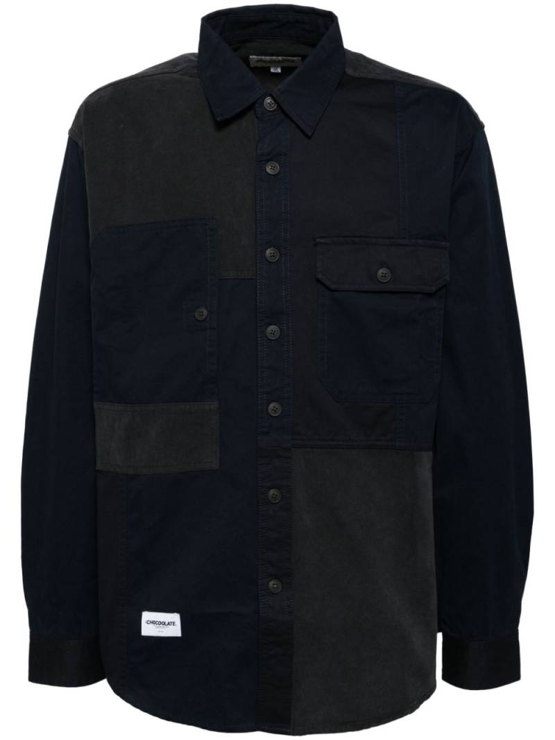 CHOCOOLATE panelled shirt - Blue von CHOCOOLATE