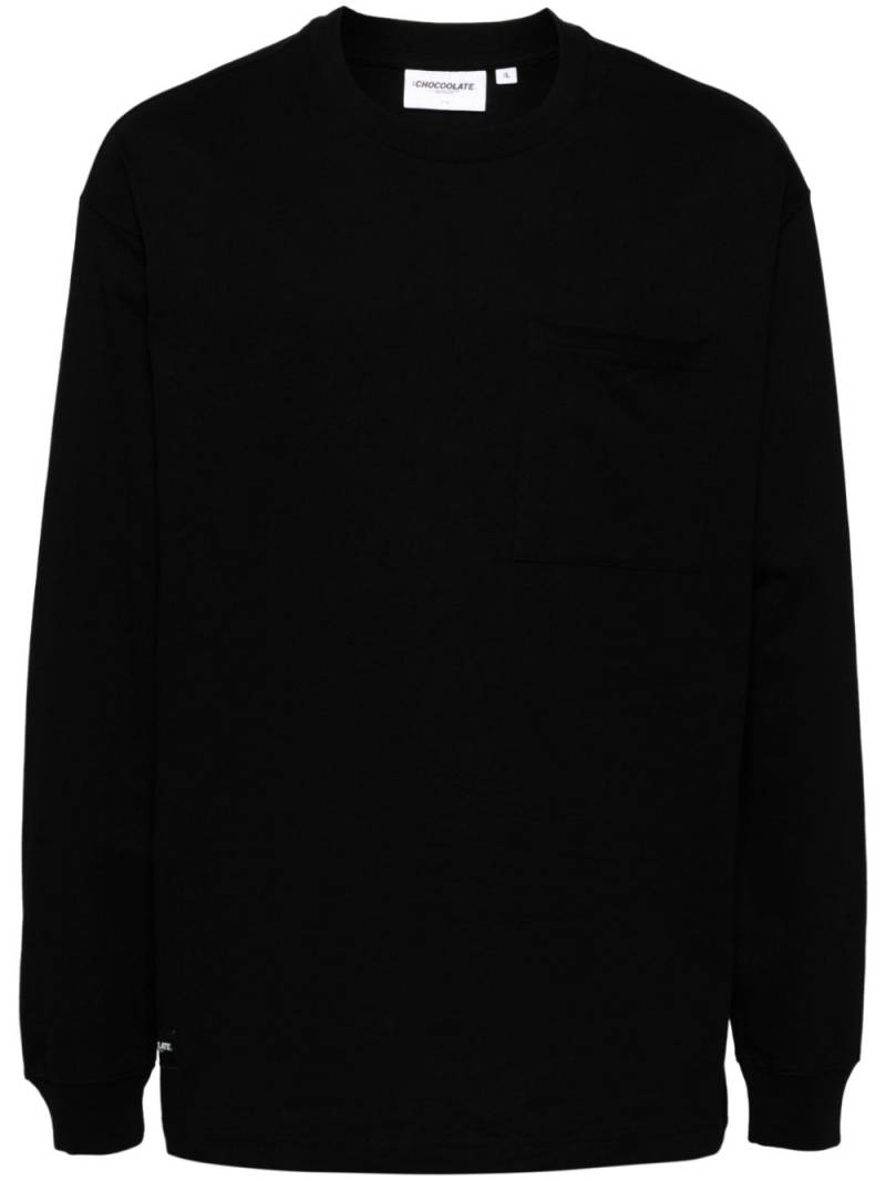 CHOCOOLATE patch pocket long-sleeved t-shirt - Black von CHOCOOLATE