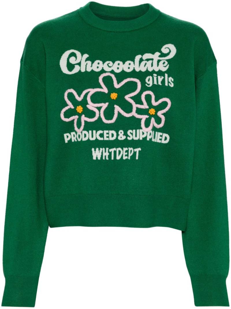 CHOCOOLATE patterned jumper - Green von CHOCOOLATE