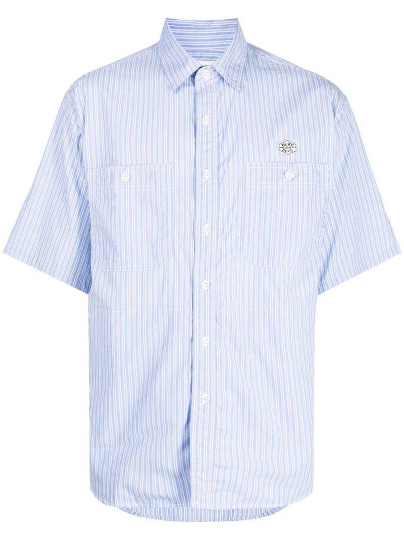 CHOCOOLATE pinstripe-pattern cotton shirt - Blue von CHOCOOLATE