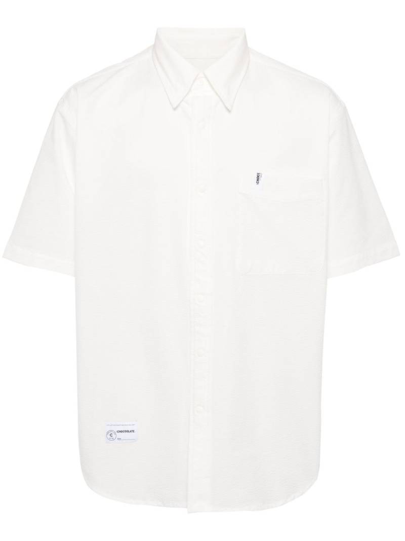 CHOCOOLATE pointed-collar poplin shirt - White von CHOCOOLATE