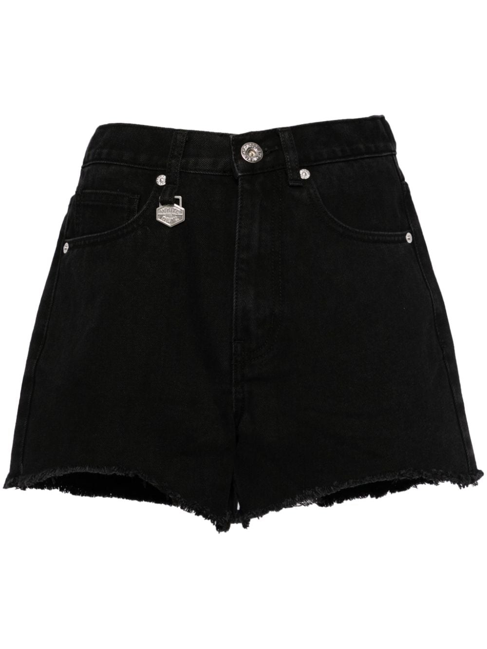 CHOCOOLATE raw-cut hem denim shorts - Black von CHOCOOLATE