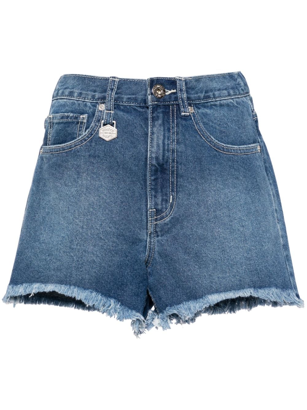 CHOCOOLATE raw-cut hem denim shorts - Blue von CHOCOOLATE