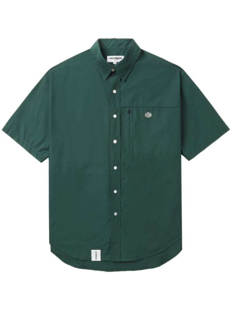 CHOCOOLATE short-sleeve cotton shirt - Green von CHOCOOLATE