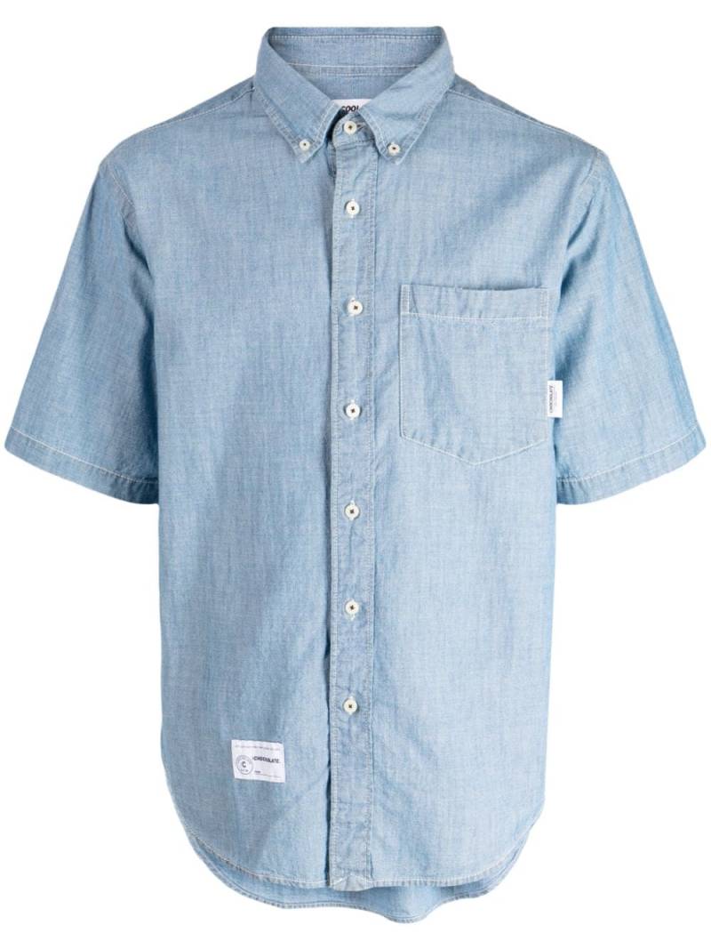 CHOCOOLATE short-sleeve denim shirt - Blue von CHOCOOLATE