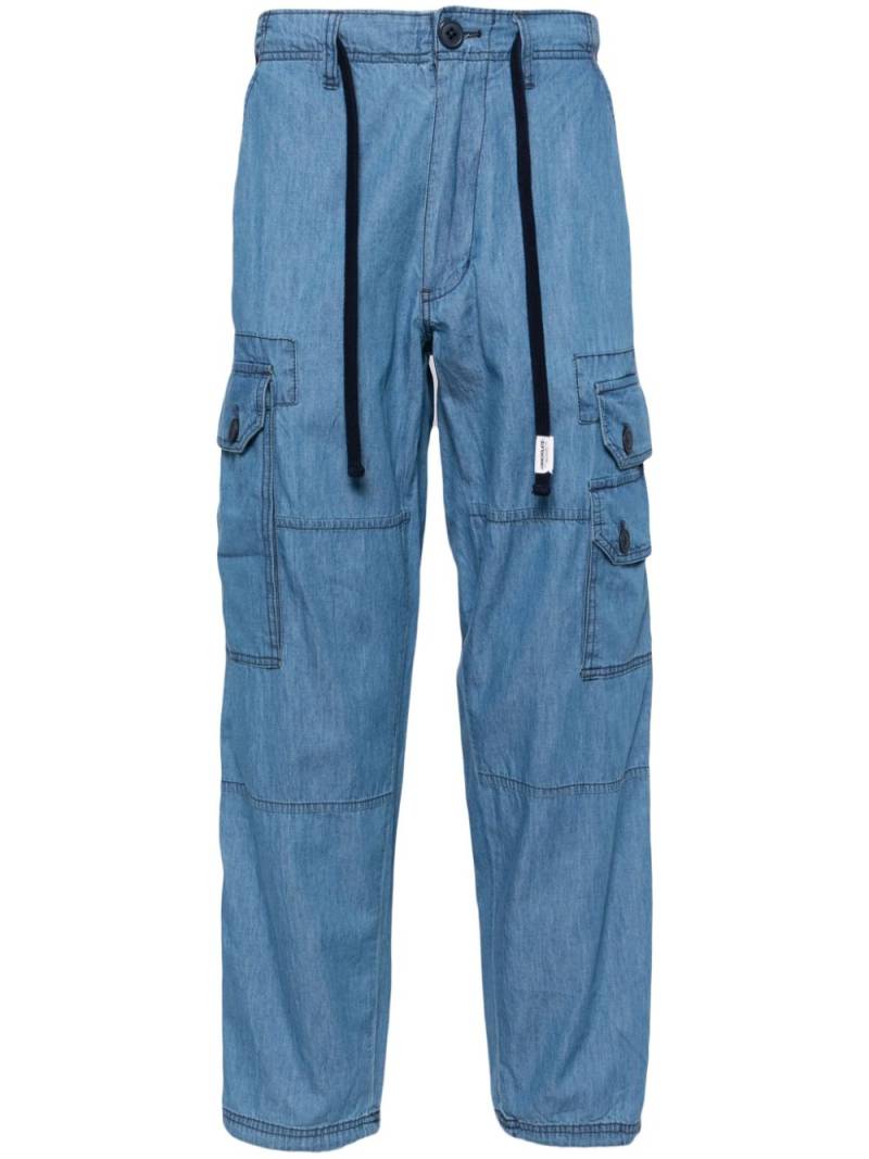 CHOCOOLATE wide-leg cargo pants - Blue von CHOCOOLATE