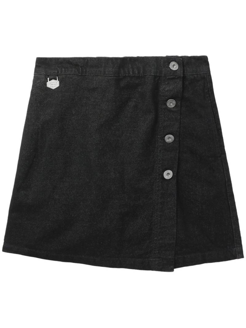 CHOCOOLATE wrap-front denim shorts - Black von CHOCOOLATE