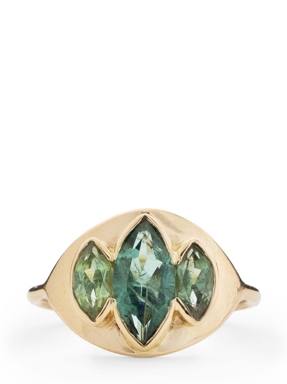 CHRISTINA MAGDOLNA 14kt yellow gold Light tourmaline ring von CHRISTINA MAGDOLNA