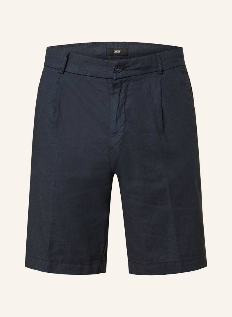 Cinque Chinoshorts Cisalto Regular Fit Mit Leinen blau von CINQUE