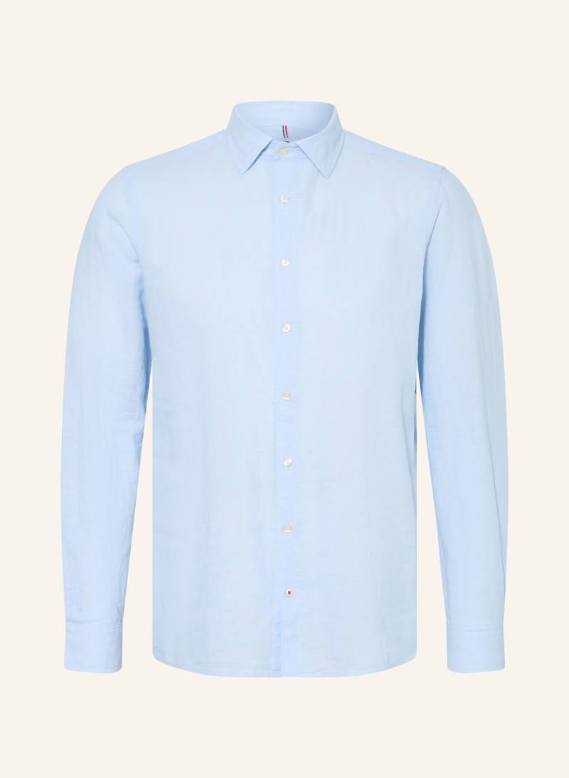 Cinque Leinenhemd Cisteven Slim Fit blau von CINQUE