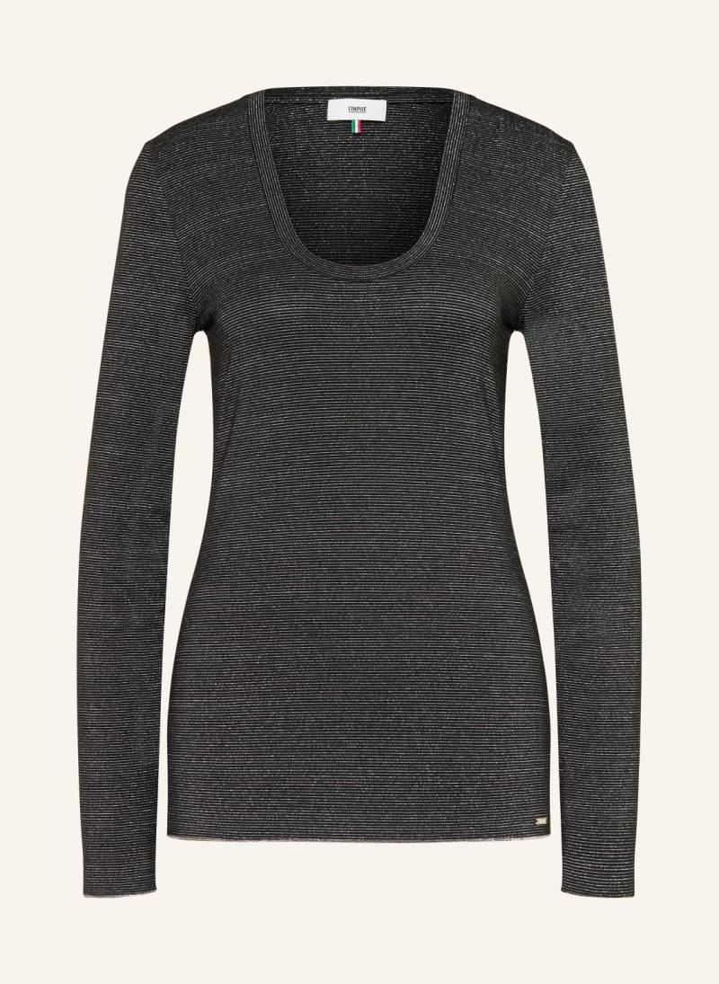 Cinque Longsleeve Cilala Mit Glitzergarn schwarz von CINQUE