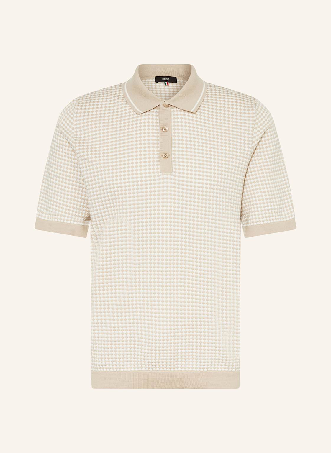 Cinque Strick-Poloshirt Ciflavin beige von CINQUE