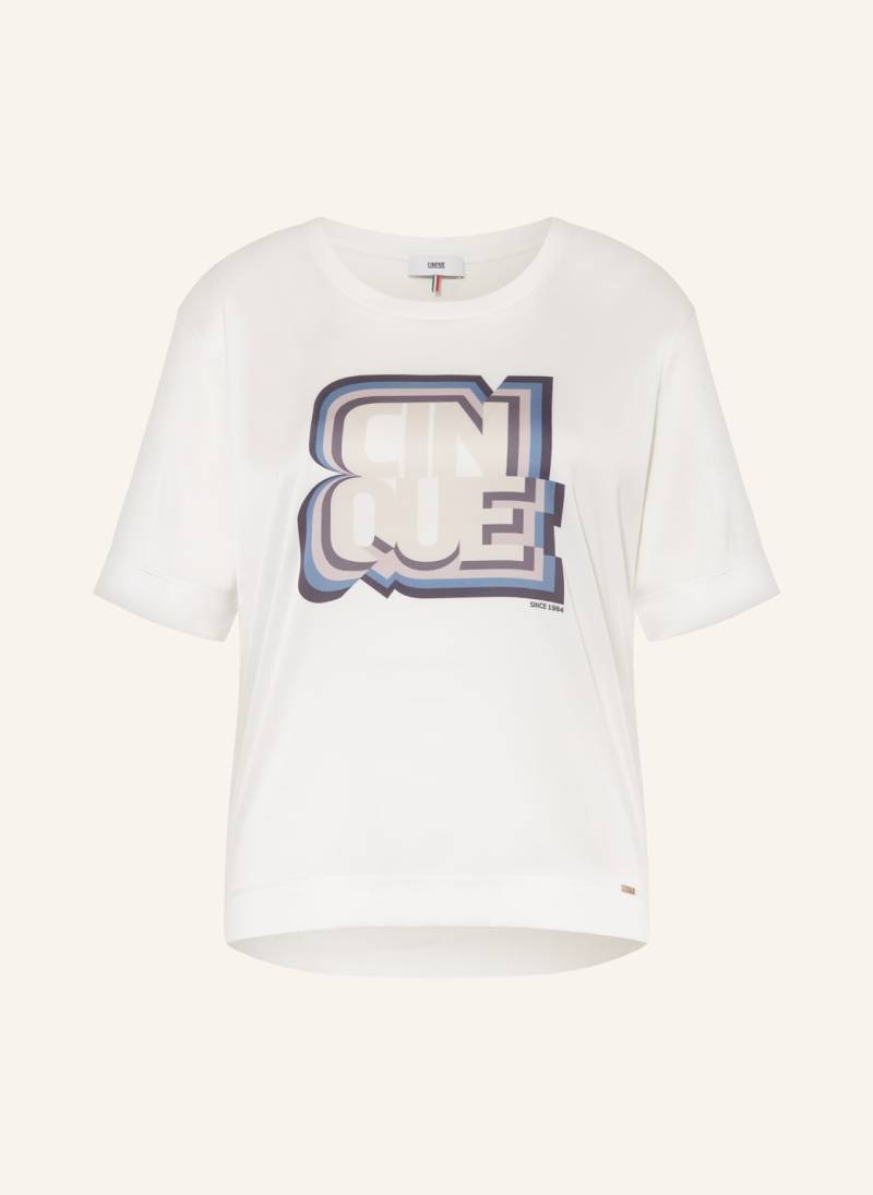 Cinque T-Shirt Ciilida Im Materialmix weiss von CINQUE