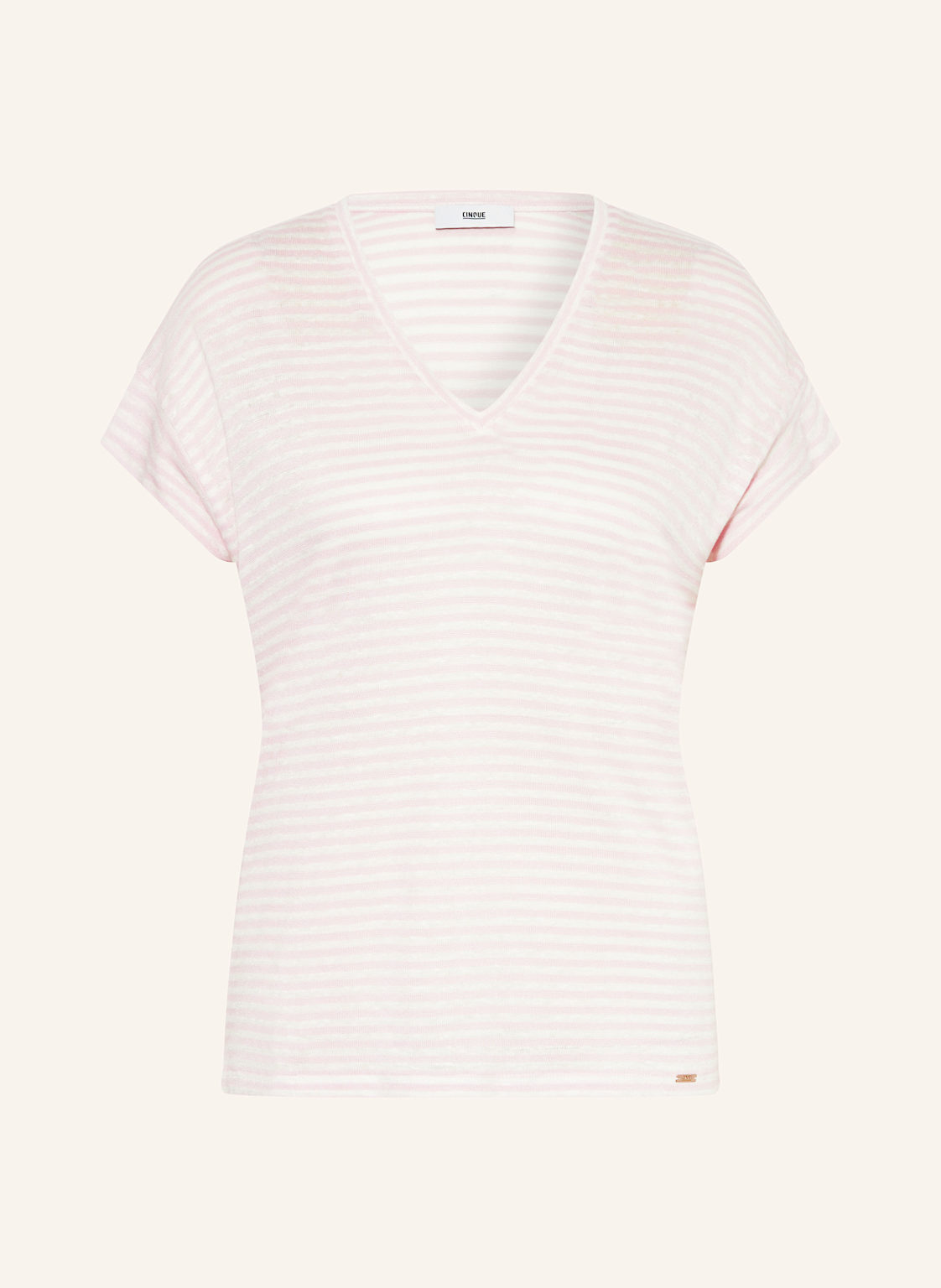 Cinque T-Shirt Citicki Mit Leinen rosa von CINQUE