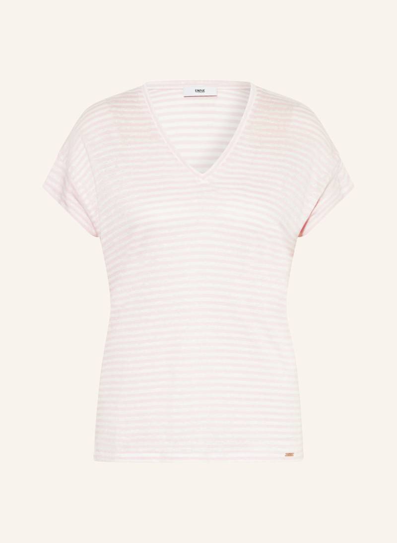 Cinque T-Shirt Citicki Mit Leinen rosa von CINQUE