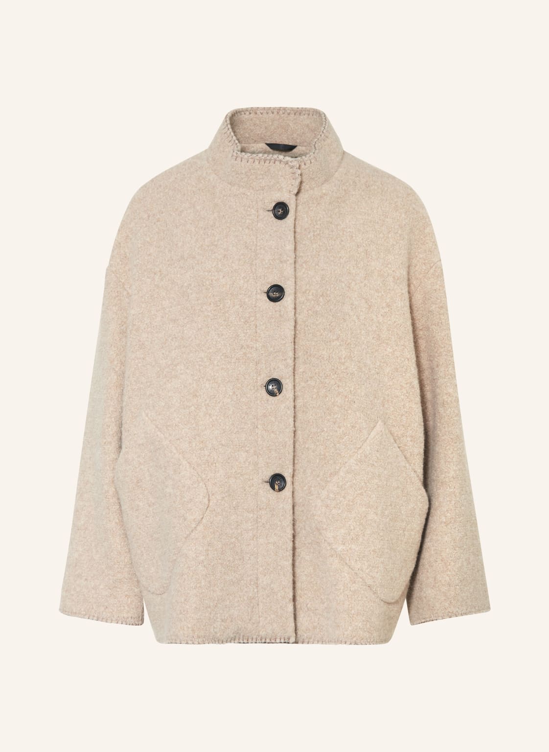 Cinzia Rocca Bouclé-Jacke Mit Alpaka beige von CINZIA ROCCA