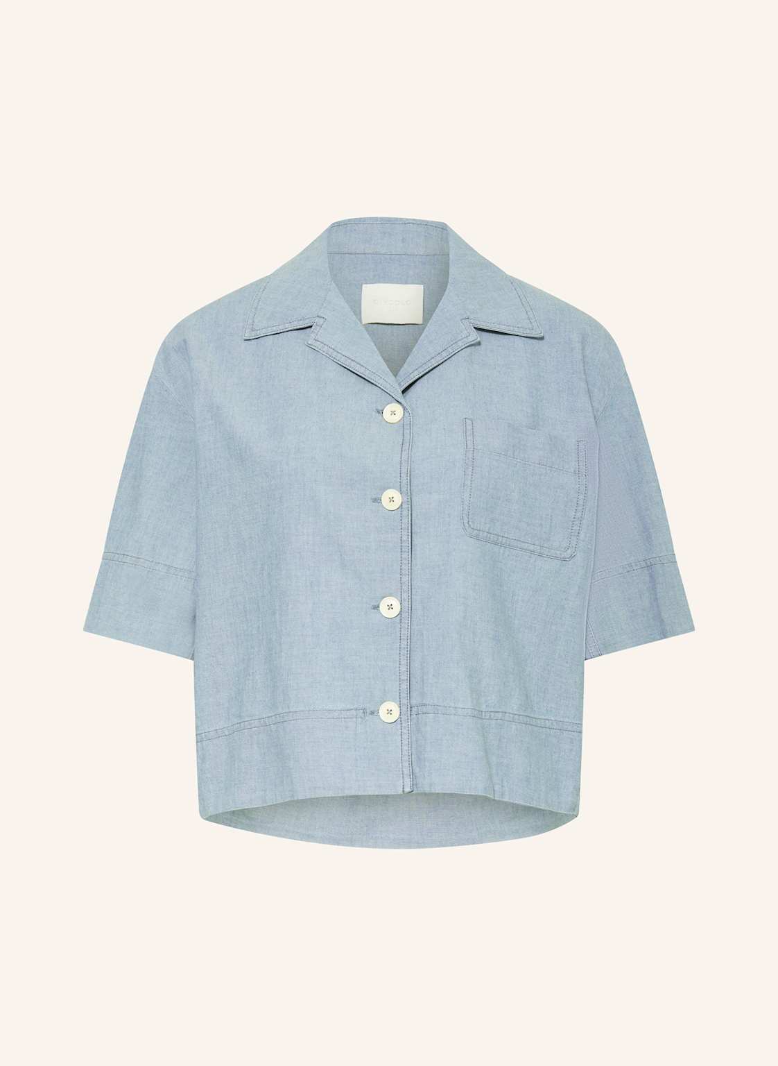 Circolo 1901 Bluse In Jeansoptik blau Circolo 1901 Bluse In Jeansoptik blau von CIRCOLO 1901
