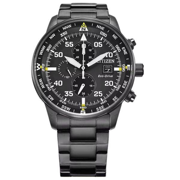 CITIZEN Flieger Chronograph, Eco Drive Solaruhr, schwarz von CITIZEN