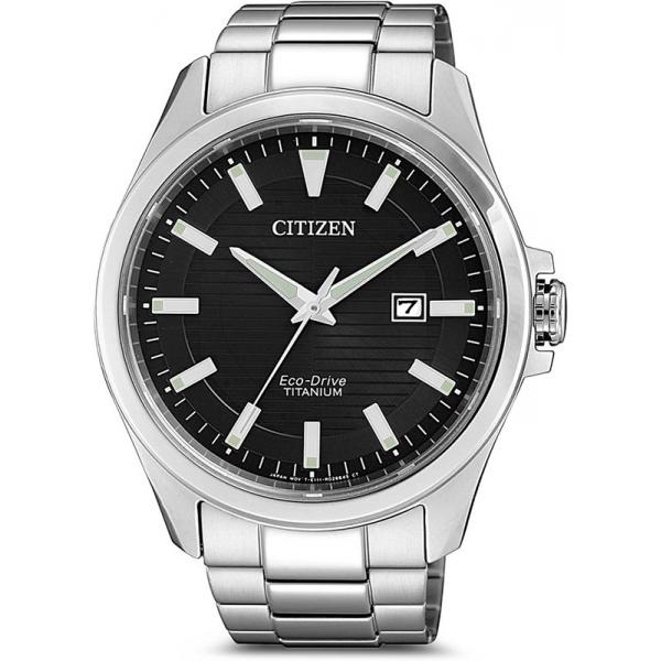 CITIZEN Herrenuhr, Eco-Drive Solar, Super Titanium, schwarz von CITIZEN