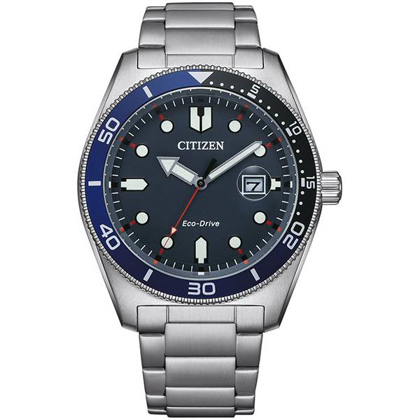 CITIZEN Sport Eco-Drive Diver, Solaruhr, Stahl blau von CITIZEN