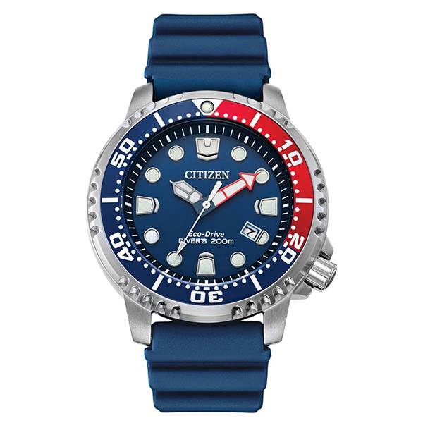 CITIZEN Promaster Eco-Drive Diver, Solar Taucheruhr, blau-rot CITIZEN Promaster Eco-Drive Diver, Solar Taucheruhr, blau-rot von CITIZEN