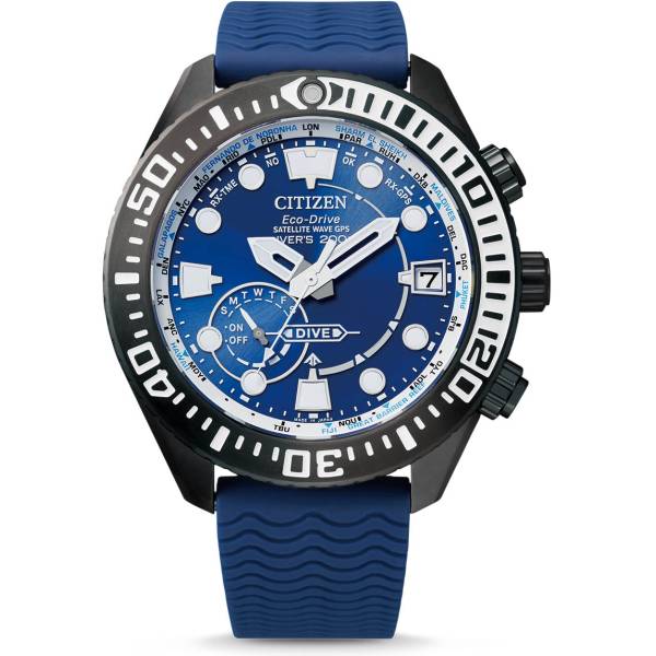 CITIZEN Satellite Diver, GPS Weltzeit Eco Drive Solaruhr blau von CITIZEN