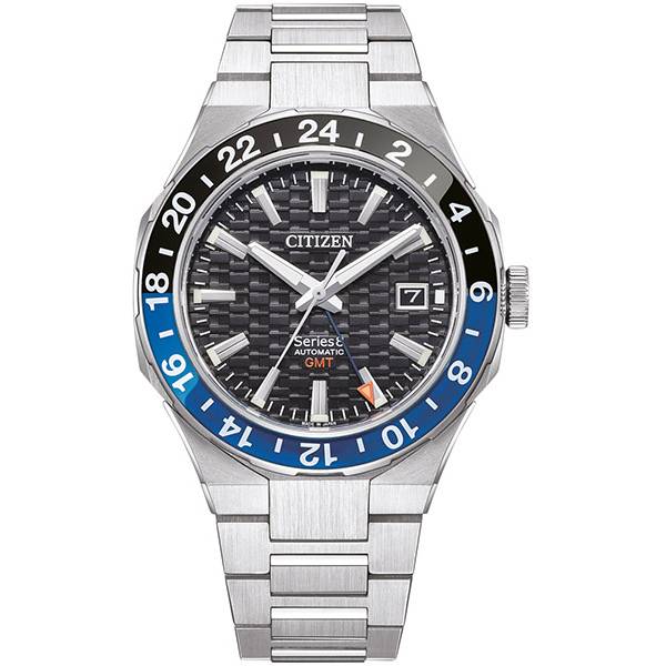 CITIZEN Series 8, GMT Automatik Stahl schwarz-blau von CITIZEN